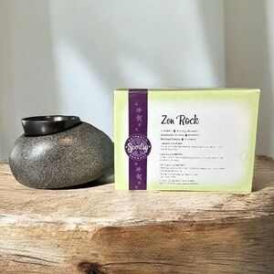 Scentsy Element Wax Warmer ZEN ROCK Retired Black Stone Spa Relaxing Outdoor NIB